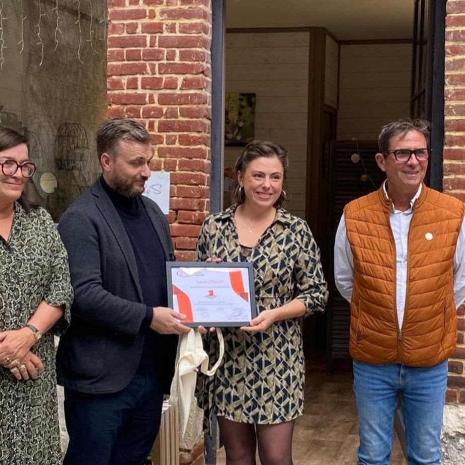 La fondatrice à la remise de son titre de Maître Artisan