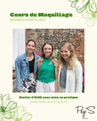 ✨Cours de Maquillage : Regard Scintillant✨

Vous souhaitez apprendre à sublimer votre regard ? 🌸

Ce cours de maquillage est fait pour vous !

Vous apprenez les techniques pour illuminer votre regard ! ✨
Laure vous guide pas à pas dans un cadre chaleureux et bienveillant.👩‍🏫
 
Repartez avec des astuces, des conseils personnalisés, votre livret et un sublime maquillage réalisé par vos soins ! 🎁

Partagez un moment de complicité entre ami(e)s ou en famille pendant ce cours. ​
 
📅 Réservez dès maintenant votre cours !
Dès 2 pers. à l’atelier Pep’S cosmétique
Dès 3 pers. à domicile (supplément si au delà de 20kms)
Cours d’1h30 : 50€/pers

Pep’Sment vôtre...

Laure & Lucie 🌿

💻www.pepscosmetique.fr
☎06.78.07.26.74
📩peps.cosmetique@lilo.org
📍20 Rue Sadi Carnot, Pont-Audemer 27500

#AutoMaquillage #BeauteNaturelle #InstitutBienEtre #MaquillageFacile #ApprendreLeMaquillage #coursmaquillage @zaomakeup_official #zaomakeup #miseenbeaute #cosmetiquenaturelle