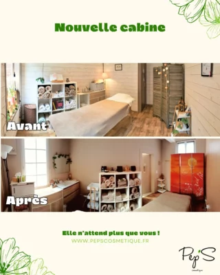 ✨Pep’S Cosmétique se fait une beauté✨

Nous sommes ravis de vous annoncer que les travaux sont terminés !
Nous étions impatientes de vous dévoiler les nouveaux espaces de notre institut. 💆‍♀️

Après une semaine intense de travaux, notre cabine de soins et notre boutique ont fait peau neuve pour vous offrir encore plus de confort, de douceur… et de bien-être. 🌿

Swipez pour découvrir le avant / après ➡️

On a hâte d’avoir vos retours et surtout… de vous accueillir dans ce nouvel espace tout beau, tout neuf !🤍

Une boutique plus lumineuse, une cabine plus cocooning et un espace atelier entièrement dédié vous attendent juste ici. 👇

📍20 Rue Sadi Carnot, Pont-Audemer 27500​
www.pepscosmetique.fr

Pep’Sment vôtre...

Laure & Lucie 🌿

☎06.78.07.26.74
📩peps.cosmetique@lilo.org

 #InstitutBienEtre #MaquillageFacile #InstitutDeBeauté #AvantAprès #Rénovation #NouveauxLocaux #BienÊtre #Beauté #Décoration #Soins #Transformation